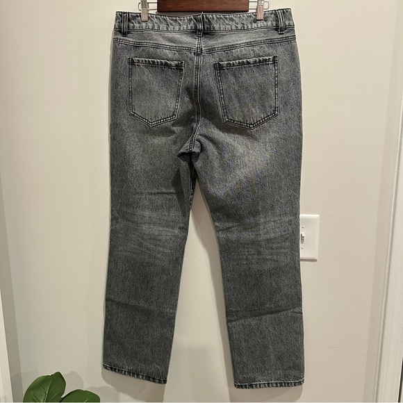 CAbi 100% Boyfriend Jeans Smoke Grey Acid Wash 4329 Size 10 Cotton Women - Picture 9 of 11